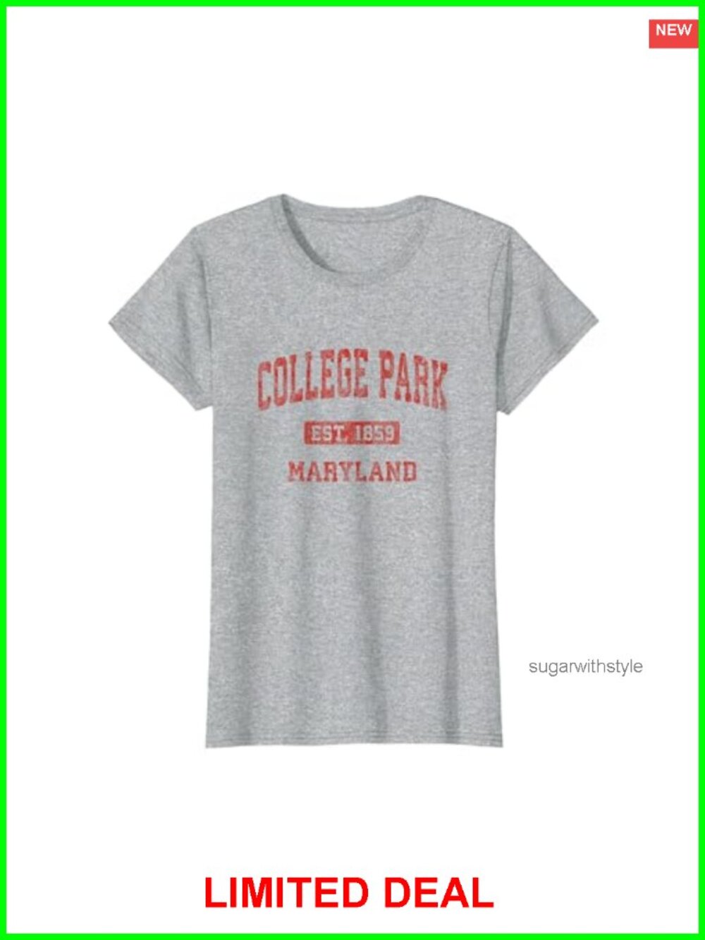 Vintage Athletic Sports College Park MD Graphic T-Shirt Tee